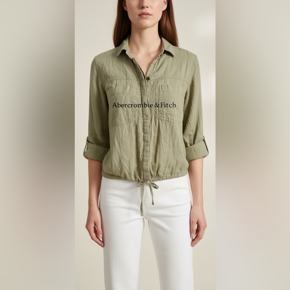 Abercrombie & Fitch button up linen/cotton jacket